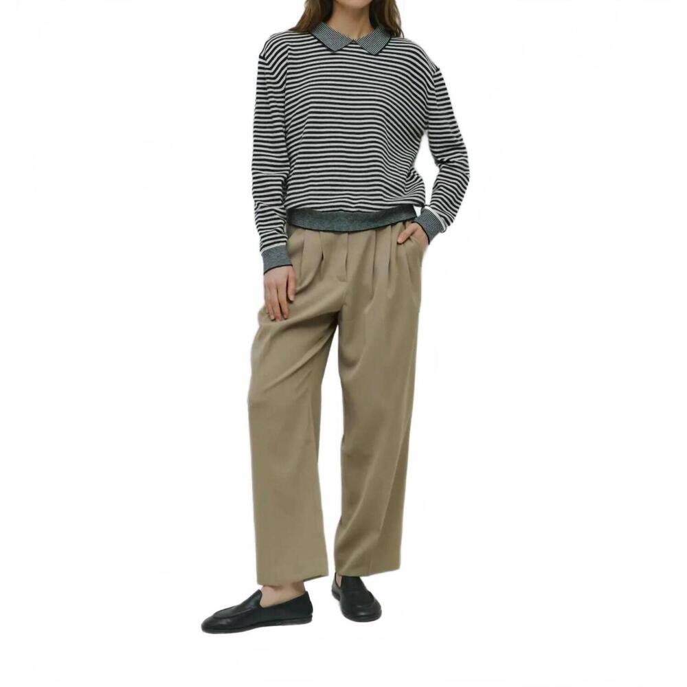 NEW AZALEA josie collared sweater in grey
